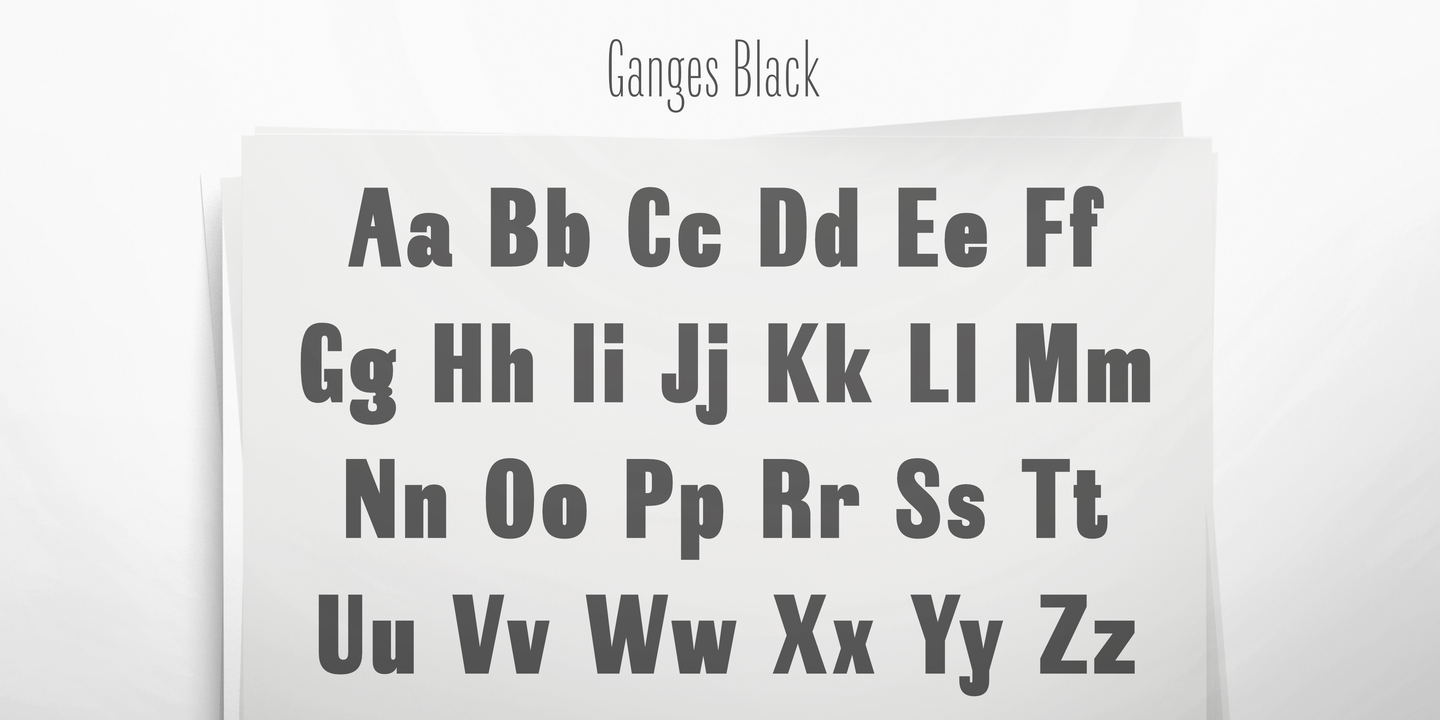 Пример шрифта Ganges Black Oblique
